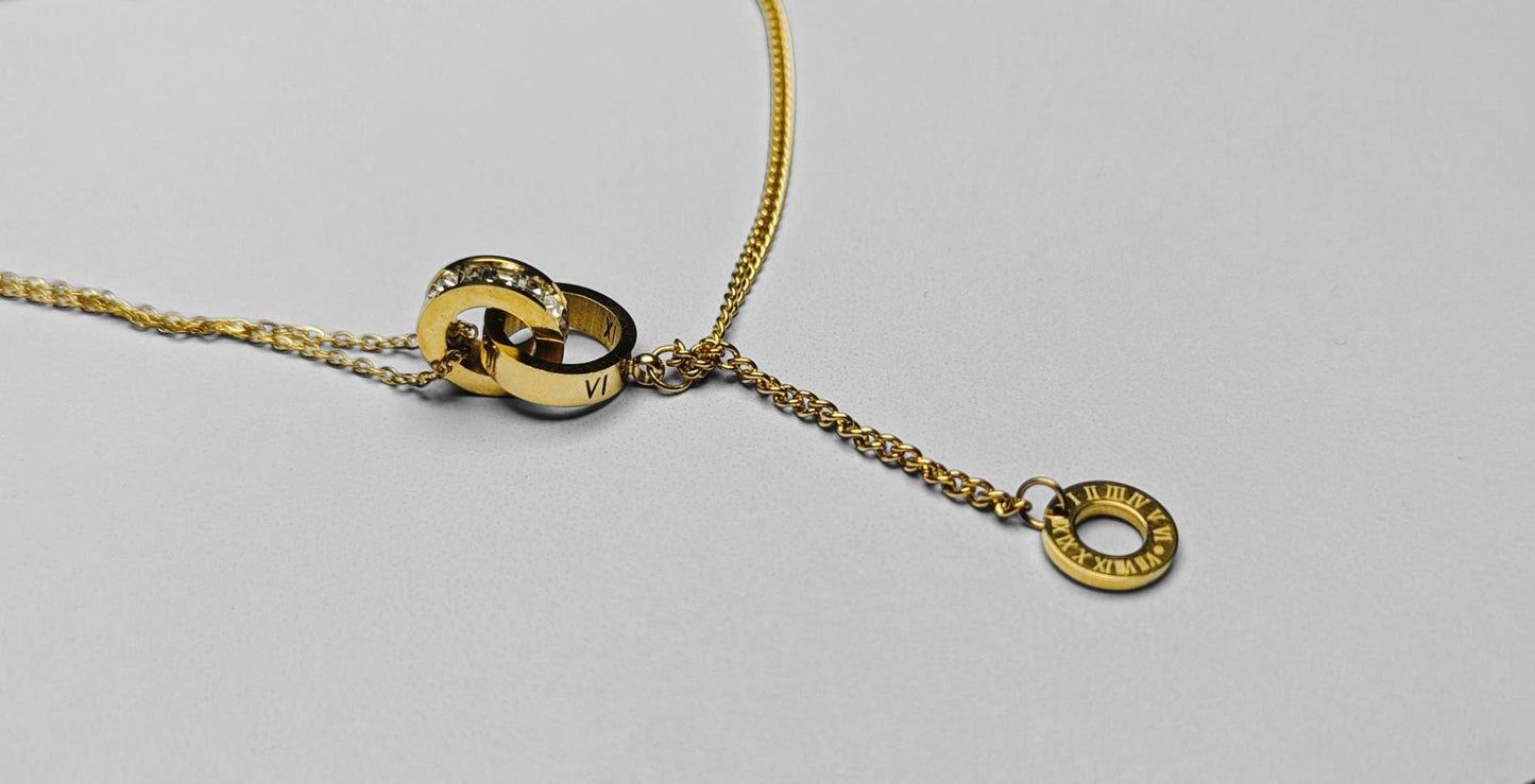 Anti Tarnish Gold Plated Interlocking circles infinity style Western Anklet