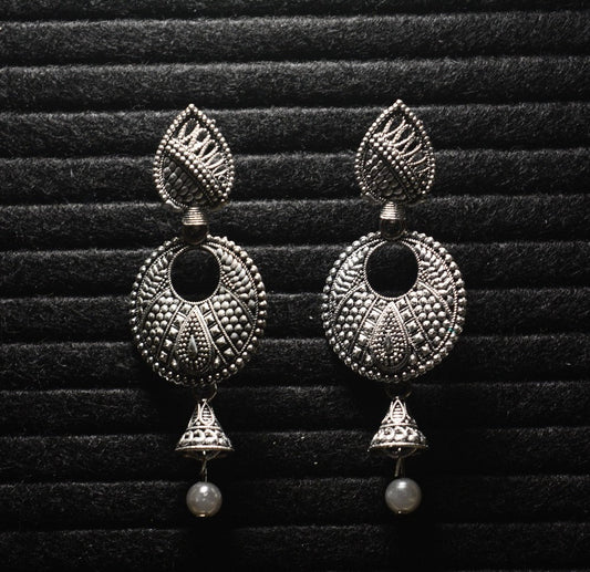 An attractive pair of Jhumki, Oxidized earrings